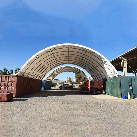 60′ X 40′ Abrigo de recipiente de armazenamento de dossel industrial de tecido de PVC à prova d'água