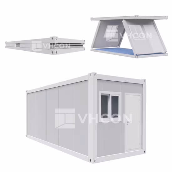 Casas portáteis modulares móveis pré-fabricadas de madeira minúscula 2 quartos 20 pés cozinha totalmente mobiliada luxuosa vida painel de parede sanduíche de aço casa de contêiner pré-fabricada